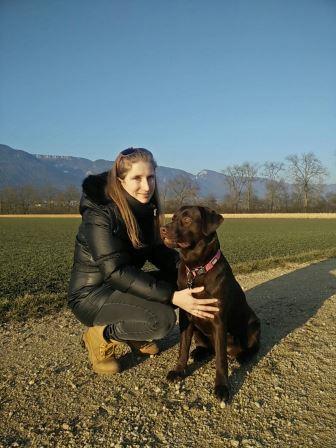 Caroline und Hund